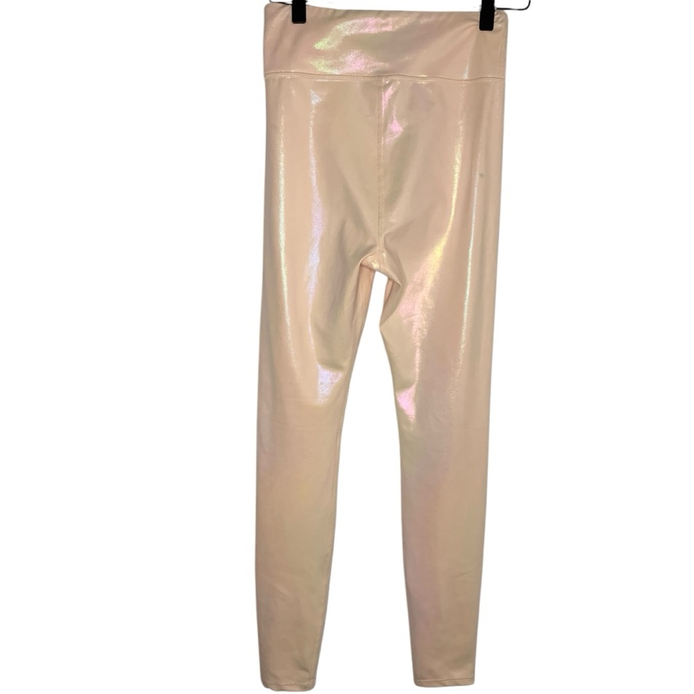 Carbon38 Light Pink Shimmer Casual Athletic Work Our Leggings Size Extra Small